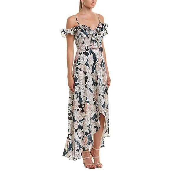 Alexia Admor Dresses & Skirts - Alexia Admor Women's White Floral Off-The-Shoulder Ruffle Maxi Dress Sz. 2